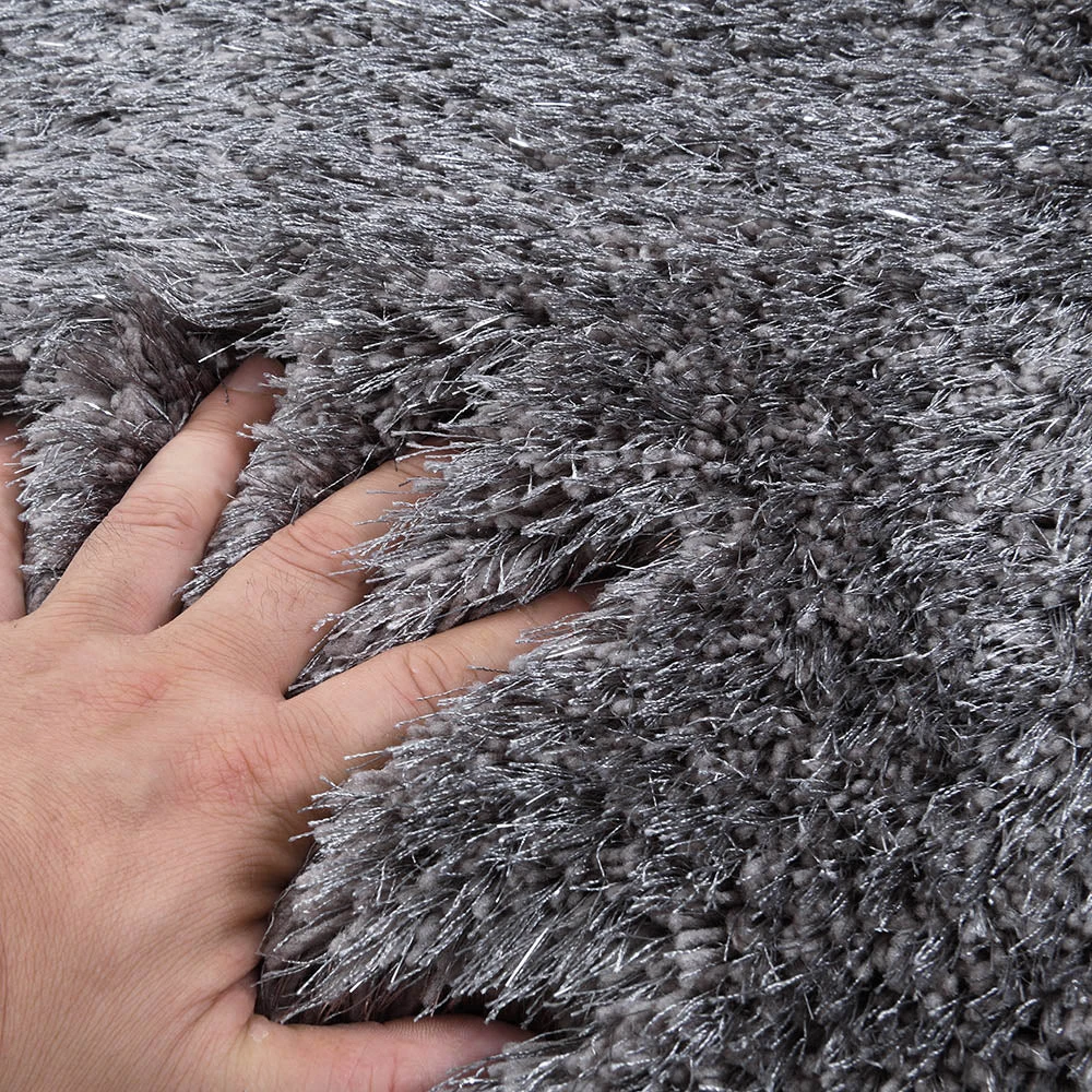 Silver Tufted Shaggy Rug 160 X 230 Cm 7 Silver Tufted Shaggy Rug 160 X 230 Cm - Image 6
