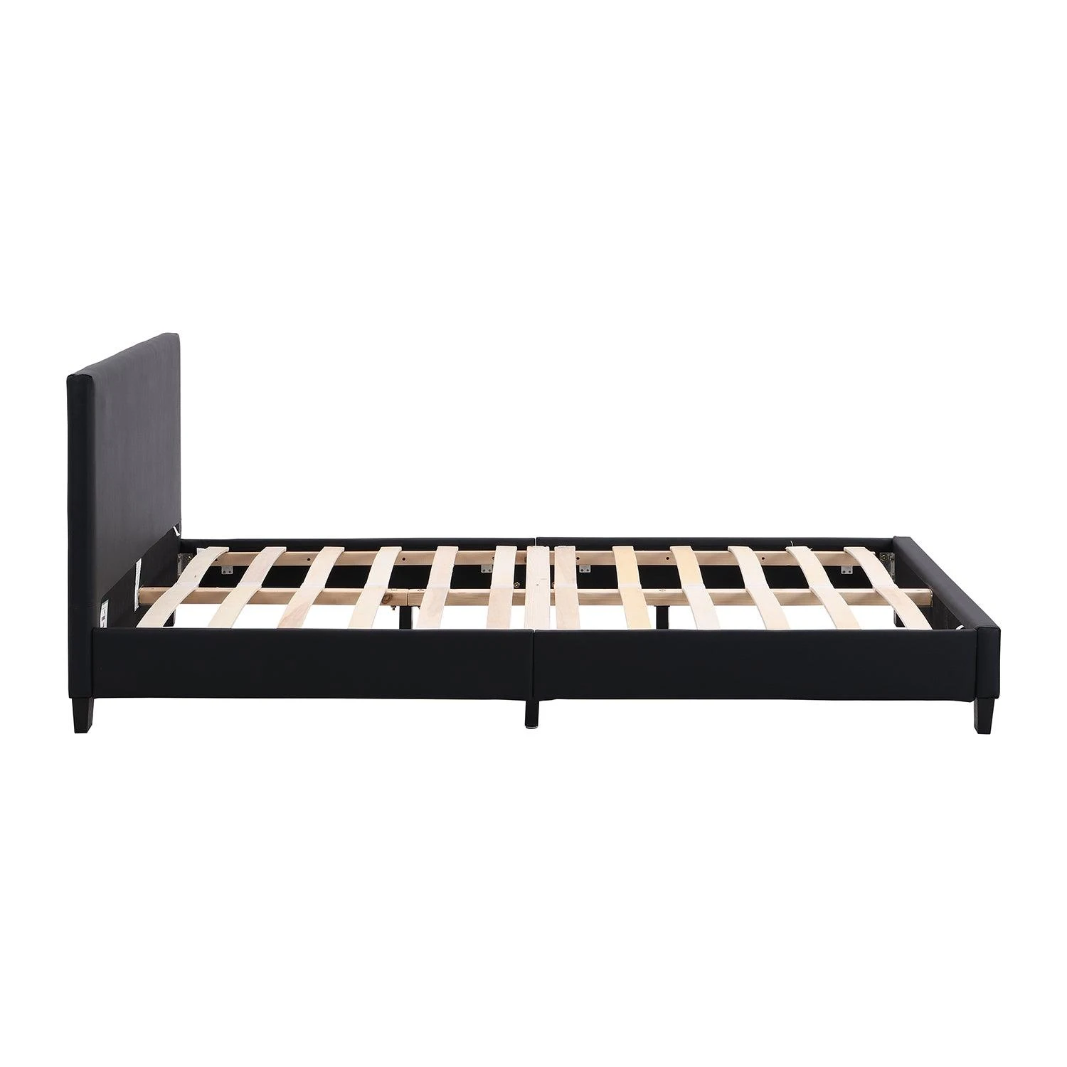 URSA Black PU Leather Bed Frame With LED On Footend 7 URSA Black PU Leather Bed Frame With LED On Footend - Image 5