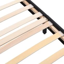 URSA Black PU Leather Bed Frame With LED On Footend 18 URSA Black PU Leather Bed Frame With LED On Footend -FINZ Furniture Shop SF804BLACK detail2