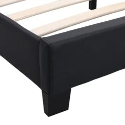 URSA Black PU Leather Bed Frame With LED On Footend 19 URSA Black PU Leather Bed Frame With LED On Footend -FINZ Furniture Shop SF804BLACK detail3
