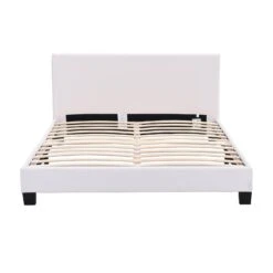 URSA White PU Leather Bed Frame With LED On Footend 15 URSA White PU Leather Bed Frame With LED On Footend -FINZ Furniture Shop SF804WHITE 2