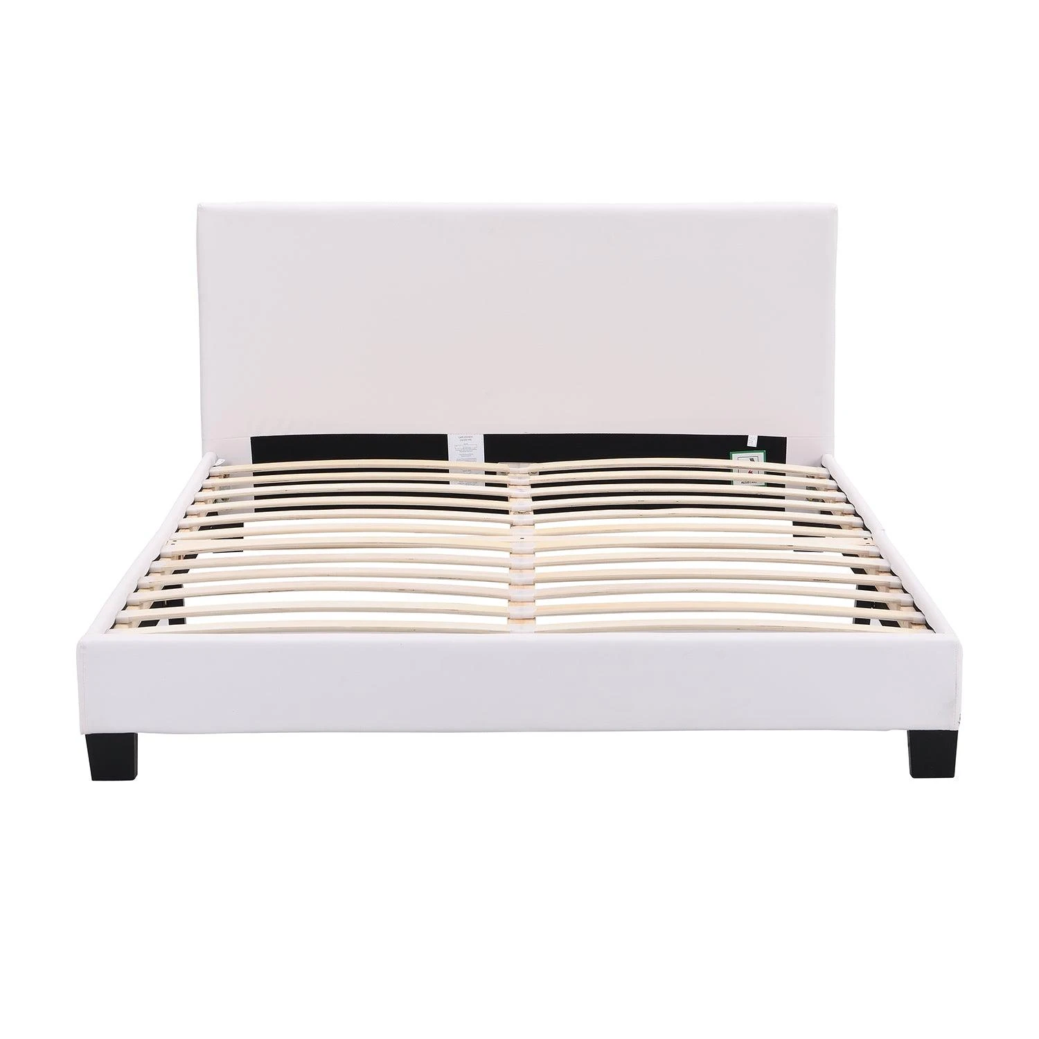 URSA White PU Leather Bed Frame With LED On Footend 7 URSA White PU Leather Bed Frame With LED On Footend - Image 5