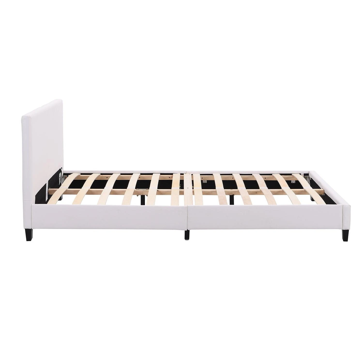 URSA White PU Leather Bed Frame With LED On Footend 8 URSA White PU Leather Bed Frame With LED On Footend - Image 6