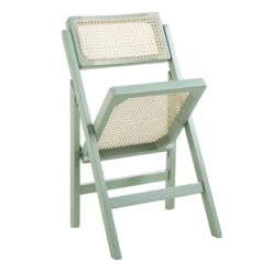 Frances Set Of 2 Folding Cane Rattan Chairs, Mint 23 Frances Set Of 2 Folding Cane Rattan Chairs, Mint -FINZ Furniture Shop XN 2054 SAGE 2P WB4