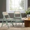 Frances Set Of 2 Folding Cane Rattan Chairs, Mint 1 Frances Set Of 2 Folding Cane Rattan Chairs, Mint -FINZ Furniture Shop XN 2054 SAGE 2P main