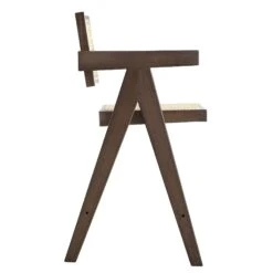 Jeanne Dark Walnut Cane Rattan Solid Beech Wood Counter Stool 18 Jeanne Dark Walnut Cane Rattan Solid Beech Wood Counter Stool -FINZ Furniture Shop XN 2211 DARKWALNUT WB3