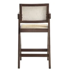 Jeanne Dark Walnut Cane Rattan Solid Beech Wood Counter Stool 20 Jeanne Dark Walnut Cane Rattan Solid Beech Wood Counter Stool -FINZ Furniture Shop XN 2211 DARKWALNUT WB5