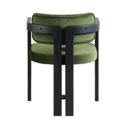 Stanford Curved Oak Frame Upholstered Chair, Moss Green Velvet Black Frame 30 Stanford Curved Oak Frame Upholstered Chair, Moss Green Velvet Black Frame -FINZ Furniture Shop XNDCH 727 GREEN VEL WB5
