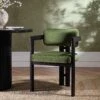 Stanford Curved Oak Frame Upholstered Chair, Moss Green Velvet Black Frame 2 Stanford Curved Oak Frame Upholstered Chair, Moss Green Velvet Black Frame -FINZ Furniture Shop XNDCH 727 GREEN VEL main