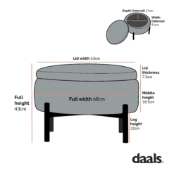 Amboise Round Storage Pouffe, Brick Boucle -FINZ Furniture Shop XR Amboise XR 2183 STOOL 883f5b32 5ed2 40eb a6c4 cb7d8b019151