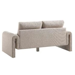 Hampstead Taupe Boucle Curved 2-Seater Sofa 20 Hampstead Taupe Boucle Curved 2-Seater Sofa -FINZ Furniture Shop XRSF 2161 TAUPE BOUCLE 2ST WB5