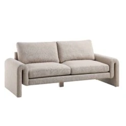 Hampstead Taupe Boucle Curved 3-Seater Sofa 17 Hampstead Taupe Boucle Curved 3-Seater Sofa -FINZ Furniture Shop XRSF 2161 TAUPE BOUCLE 3ST WB2