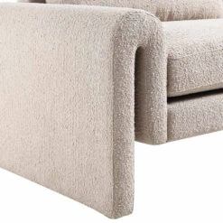 Hampstead Taupe Boucle Curved 3-Seater Sofa 23 Hampstead Taupe Boucle Curved 3-Seater Sofa -FINZ Furniture Shop XRSF 2161 TAUPE BOUCLE 3ST detail3