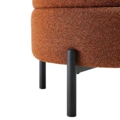 Amboise Round Storage Pouffe, Brick Boucle -FINZ Furniture Shop XRSF 2183 BRICK BOU STOOL detail3