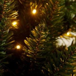 Pre-lit Artificial Green Spruce Christmas Tree With Warm White LED Lights (5ft To 8ft) -FINZ Furniture Shop XSMR 03 GRNWLED detail2