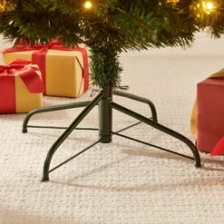 Pre-lit Artificial Green Spruce Christmas Tree With Warm White LED Lights (5ft To 8ft) -FINZ Furniture Shop XSMR 03 GRNWLED detail3