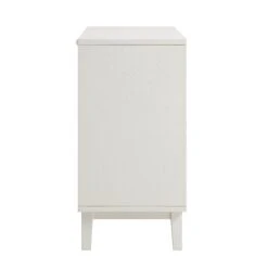Bianca Chip Carved 3 Drawer Chest, Sand Beige & Ivory -FINZ Furniture Shop XXCOD 008 TAUPE WHITE WB4