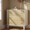 Bianca Chip Carved 3 Drawer Chest, Sand Beige & Ivory 1 Bianca Chip Carved 3 Drawer Chest, Sand Beige & Ivory -FINZ Furniture Shop XXCOD 008 TAUPE WHITE main1