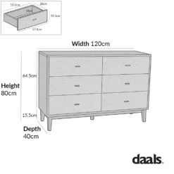 Bianca Chip Carved 6 Drawer Chest, Antique Bronze & Black -FINZ Furniture Shop XXCOD 010 GOLD BLACK