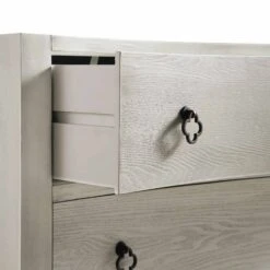 Thalia Concave Chest Of Drawers, Washed White 32 Thalia Concave Chest Of Drawers, Washed White -FINZ Furniture Shop XXCOD 023 WHITEWASH detail2