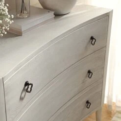Thalia Concave Chest Of Drawers, Washed White 22 Thalia Concave Chest Of Drawers, Washed White -FINZ Furniture Shop XXCOD 023 WHITEWASH scene3