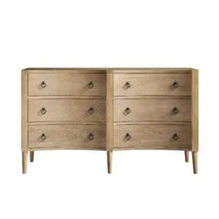 Thalia Concave Double Chest Of Drawers, Natural -FINZ Furniture Shop XXCOD 024 NAT WB1