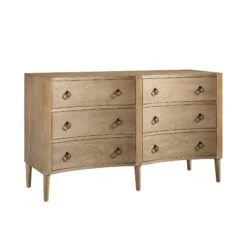 Thalia Concave Double Chest Of Drawers, Natural -FINZ Furniture Shop XXCOD 024 NAT WB2