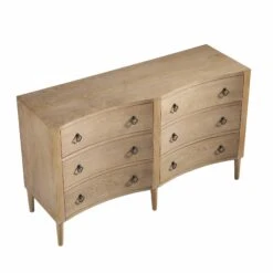 Thalia Concave Double Chest Of Drawers, Natural -FINZ Furniture Shop XXCOD 024 NAT WB4