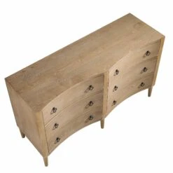 Thalia Concave Double Chest Of Drawers, Natural -FINZ Furniture Shop XXCOD 024 NAT WB5