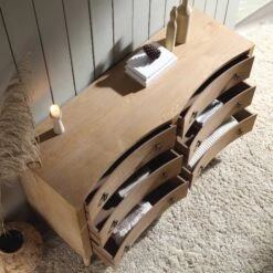 Thalia Concave Double Chest Of Drawers, Natural -FINZ Furniture Shop XXCOD 024 NAT scene2