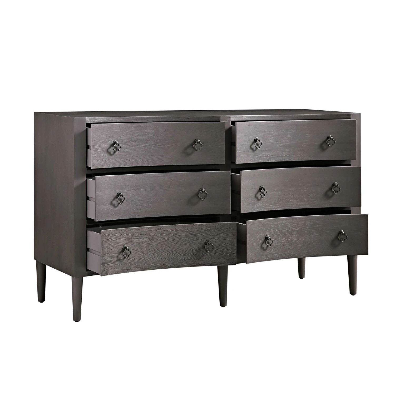 Thalia Concave Double Chest Of Drawers, Silver Oak 10 Thalia Concave Double Chest Of Drawers, Silver Oak - Image 8