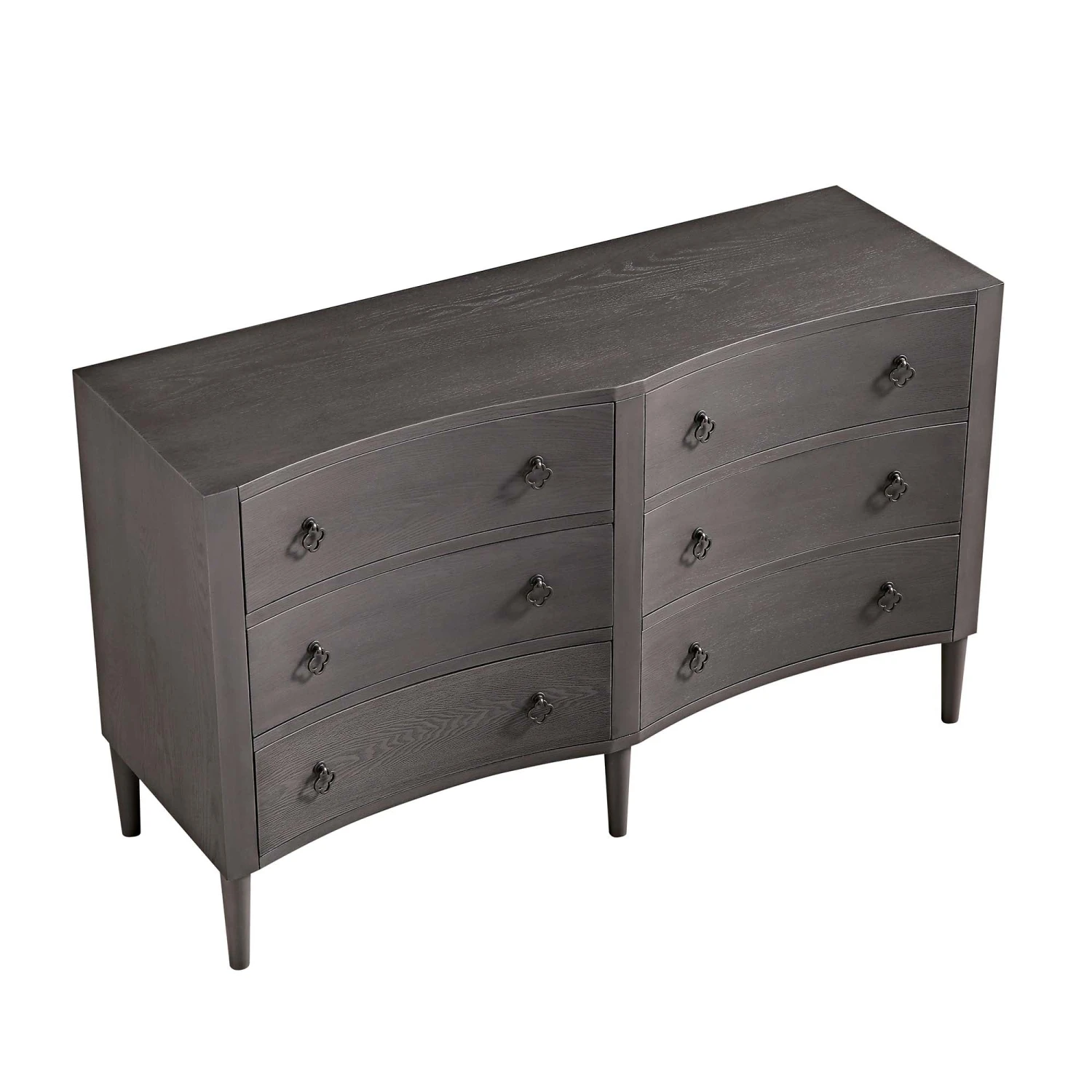 Thalia Concave Double Chest Of Drawers, Silver Oak 11 Thalia Concave Double Chest Of Drawers, Silver Oak - Image 9