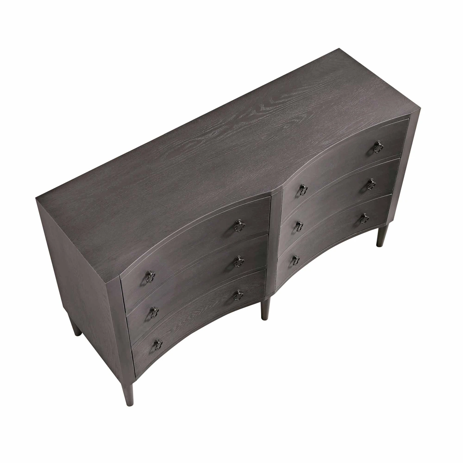 Thalia Concave Double Chest Of Drawers, Silver Oak 12 Thalia Concave Double Chest Of Drawers, Silver Oak - Image 10