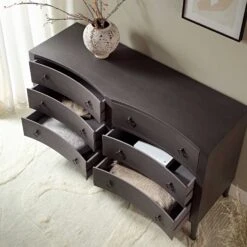 Thalia Concave Double Chest Of Drawers, Silver Oak 17 Thalia Concave Double Chest Of Drawers, Silver Oak -FINZ Furniture Shop XXCOD 024 SILVEROAK scene2