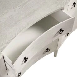 Thalia Concave Double Chest Of Drawers, Washed White -FINZ Furniture Shop XXCOD 024 WHITEWASH detail1