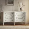 Thalia Concave Double Chest Of Drawers, Washed White 2 Thalia Concave Double Chest Of Drawers, Washed White -FINZ Furniture Shop XXCOD 024 WHITEWASH scene1