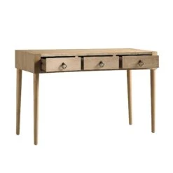 Thalia Concave Dressing Table, Natural -FINZ Furniture Shop XXDSK 022 NAT WB3