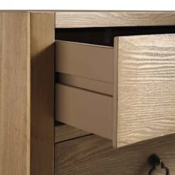 Thalia Concave 3 Drawer Bedside Table, Natural -FINZ Furniture Shop XXNS 021 NAT detail3