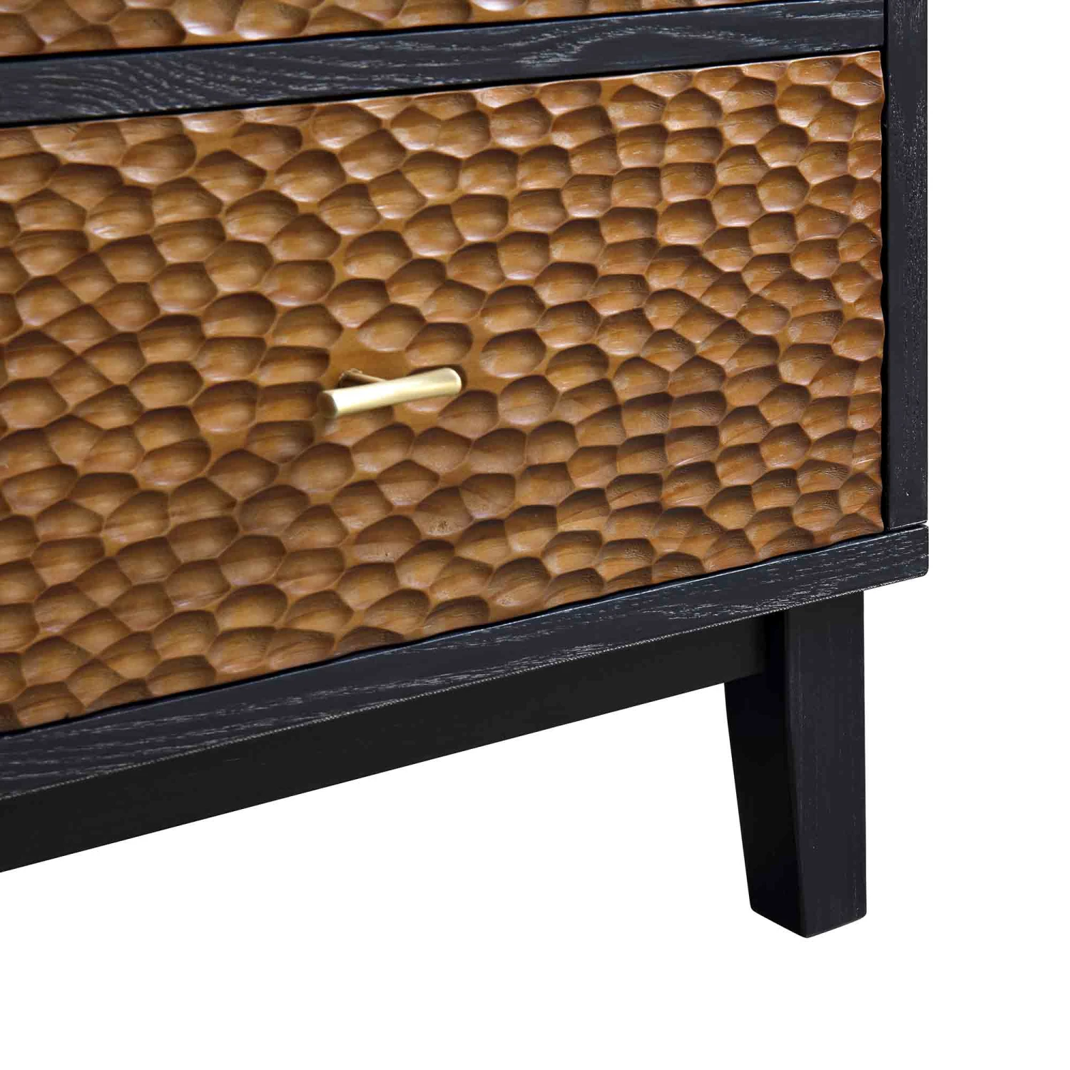 Bianca Chip Carved 2-Door 3-Drawer Sideboard, Antique Bronze & Black 15 Bianca Chip Carved 2-Door 3-Drawer Sideboard, Antique Bronze & Black - Image 13