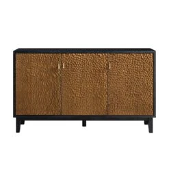 Bianca Chip Carved 3 Door Sideboard, Antique Bronze & Black 16 Bianca Chip Carved 3 Door Sideboard, Antique Bronze & Black -FINZ Furniture Shop XXSB 009 GOLD BLACK WB1