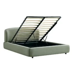 Constance Winged Headboard Ottoman Storage Bed, Olive Linen 26 Constance Winged Headboard Ottoman Storage Bed, Olive Linen -FINZ Furniture Shop ZD 2182 OLIVE LIN WB4