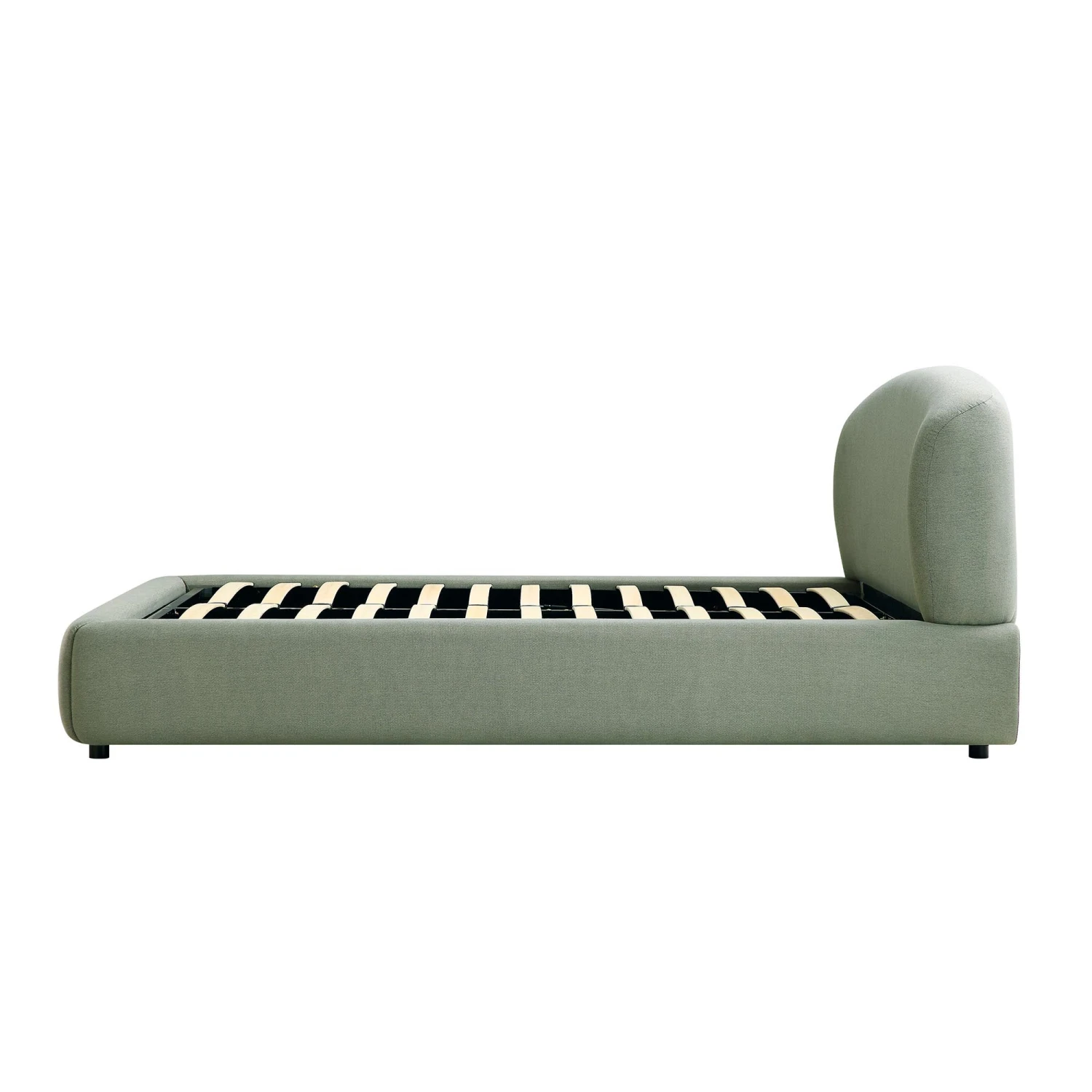 Constance Winged Headboard Ottoman Storage Bed, Olive Linen 12 Constance Winged Headboard Ottoman Storage Bed, Olive Linen - Image 10