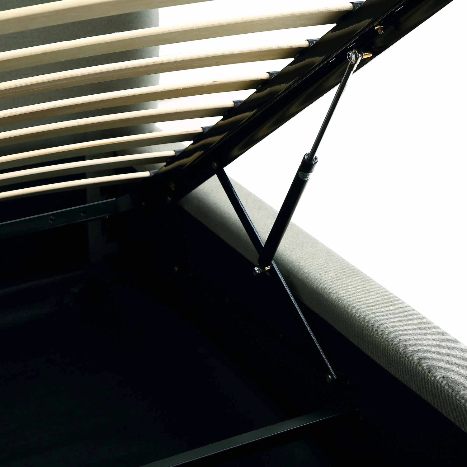 Constance Winged Headboard Ottoman Storage Bed, Olive Linen 15 Constance Winged Headboard Ottoman Storage Bed, Olive Linen - Image 13