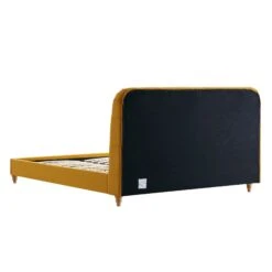 Leamington Deep-Buttoned Upholstered Bed, Turmeric Yellow Velvet -FINZ Furniture Shop ZX 1063 MUST VEL WB5