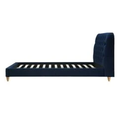 Leamington Deep-Buttoned Upholstered Bed, Midnight Blue Velvet 24 Leamington Deep-Buttoned Upholstered Bed, Midnight Blue Velvet -FINZ Furniture Shop ZX 1063 NAVY VEL WB4