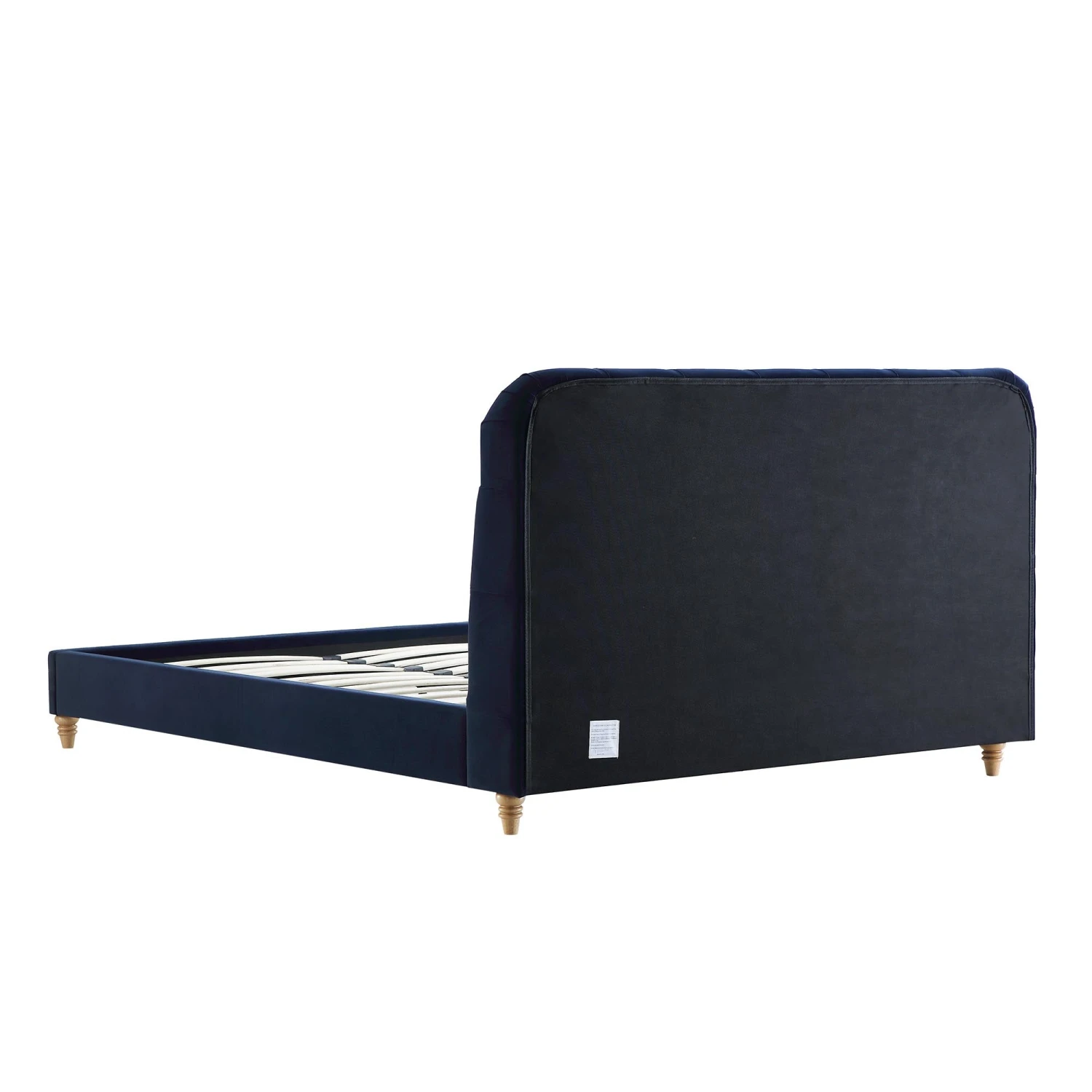 Leamington Deep-Buttoned Upholstered Bed, Midnight Blue Velvet 11 Leamington Deep-Buttoned Upholstered Bed, Midnight Blue Velvet - Image 9