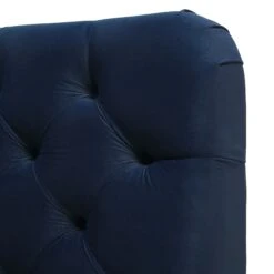 Leamington Deep-Buttoned Upholstered Bed, Midnight Blue Velvet 27 Leamington Deep-Buttoned Upholstered Bed, Midnight Blue Velvet -FINZ Furniture Shop ZX 1063 NAVY VEL detail2