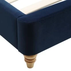Leamington Deep-Buttoned Upholstered Bed, Midnight Blue Velvet 29 Leamington Deep-Buttoned Upholstered Bed, Midnight Blue Velvet -FINZ Furniture Shop ZX 1063 NAVY VEL detail3