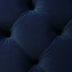 Leamington Deep-Buttoned Upholstered Bed, Midnight Blue Velvet 28 Leamington Deep-Buttoned Upholstered Bed, Midnight Blue Velvet -FINZ Furniture Shop ZX 1063 NAVY VEL detail4