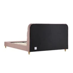 Leamington Deep-Buttoned Upholstered Bed, Rosewater Pink Fabric -FINZ Furniture Shop ZX 1063 PALEPINK FAB WB5